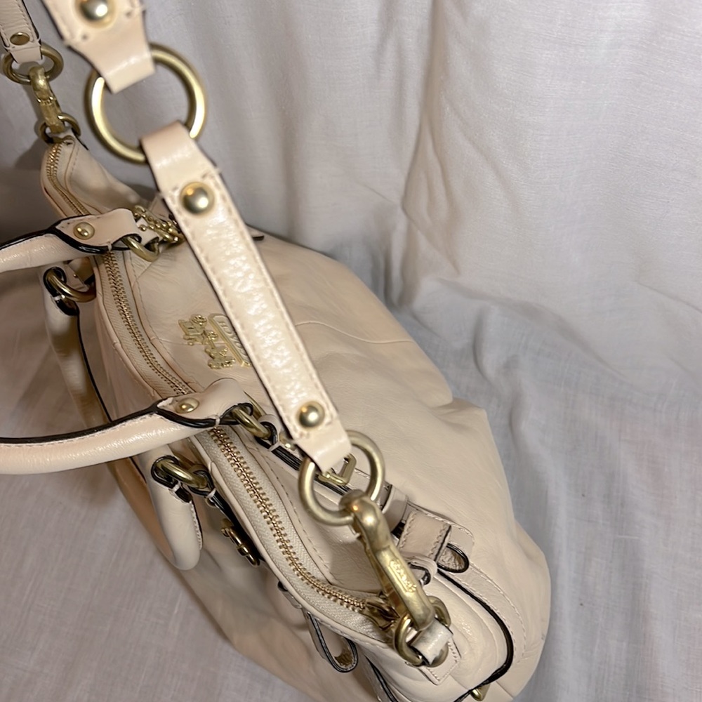 Coach Cream Satchel Bag - Picture 5 of 10